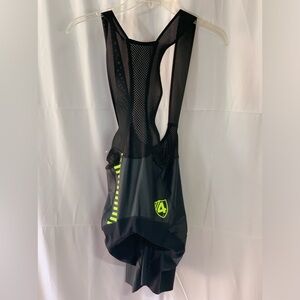Moretti Mens Bibshort. EUC. Blk/ lime green. SZ MED.